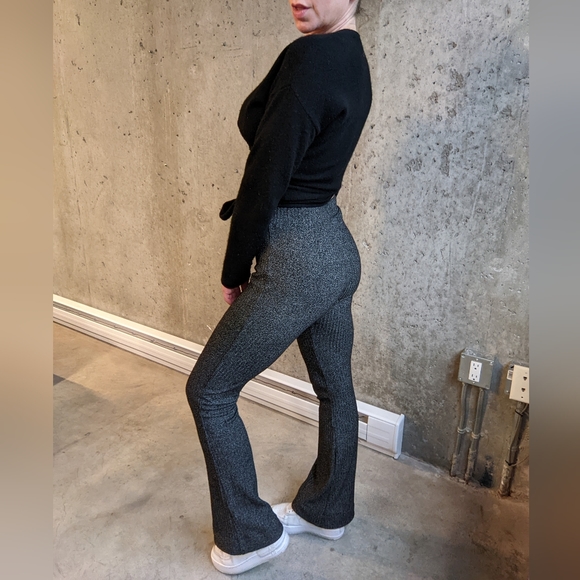 Vero Moda Grey Rib Flare Pants Size S - Picture 2 of 6